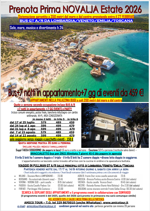 Brochure NOVALJA Appartamenti